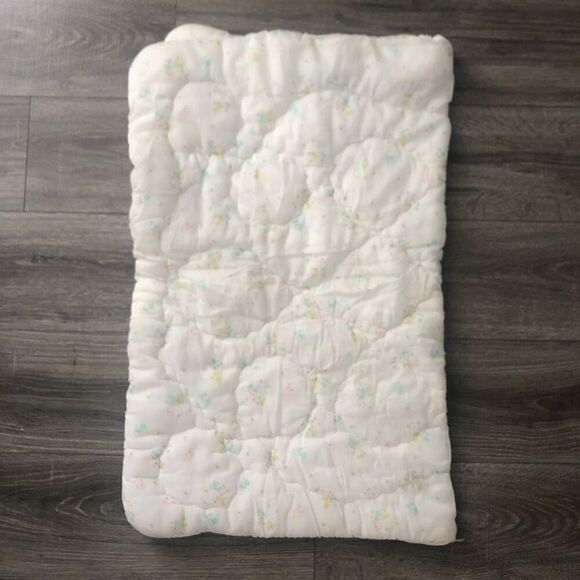 vintage baby blanket white sleeping blanket pastel ducks play mat soft - Picture 6 of 16